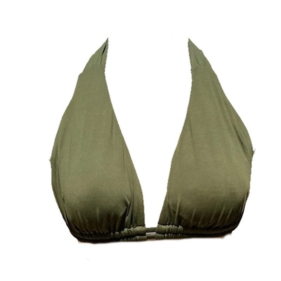 BECCA Other - NWOT Becca Virtue DD Color Code Bikini Top Halter Bikini Swim Green 110580